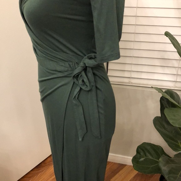 Forever 21 Olive Green Wrap Dress - Picture 4 of 6